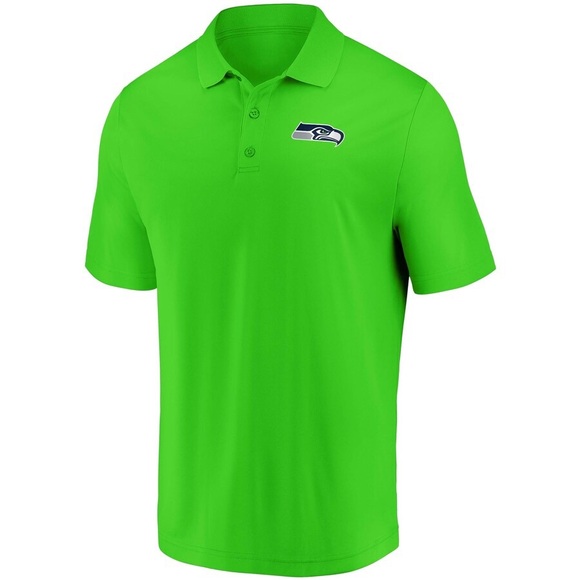 Men's Seattle Seahawks Fanatics College Neon Green Polo - Picture 1 of 5